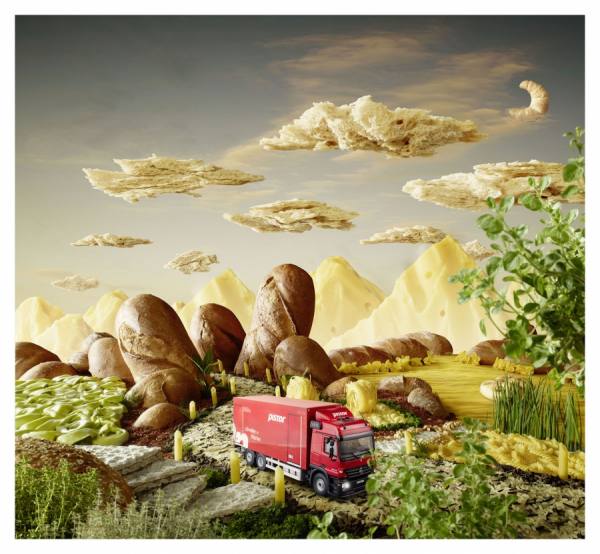 Photograph Simon And Kim Pasta And Cheese Foodscape on One Eyeland